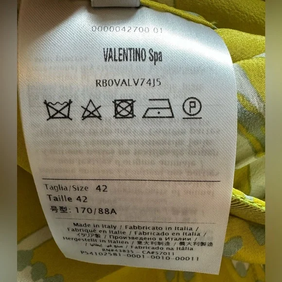 Valentino Floral-print Silk-crepe Midi Dress In Chartreuse